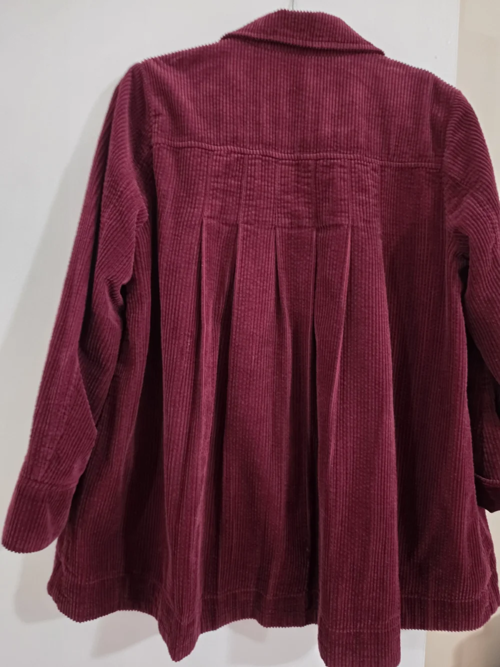 J. Jill Corduroy Button-Front Jacket in Wine Red
